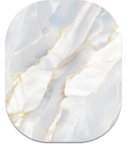 Marble Print Mousepad - White Marble Design Mouse Mat Desk Accessory (9.5x7.9 Inches)