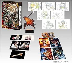 Amazon Co Jp 店舗限定特典 メーカー早期予約特典付き 劇場版 鬼滅の刃 無限列車編 完全生産限定版 Dvd 4大特典コンプリートセット 光る 心を燃やせアクリルスタンド 複製原画 7枚セット エンドロール 煉獄杏寿郎 A6イラストカード全5枚