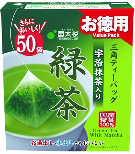 Amazon | 国太楼 お徳用宇治抹茶入り緑茶三角ティーバッグ50P | 国太楼