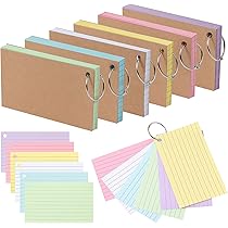 Amazon | TECDW 単語帳 50枚×6冊 300枚 76 x 127 mm 単語カード 罫線