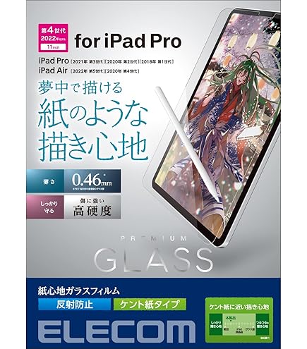 美品iPad pro m4 256GB 11インチ　保護フィルム付 iPad Pro(M4)11インチ ガラスフィルム 全面保護 高光沢 高透明