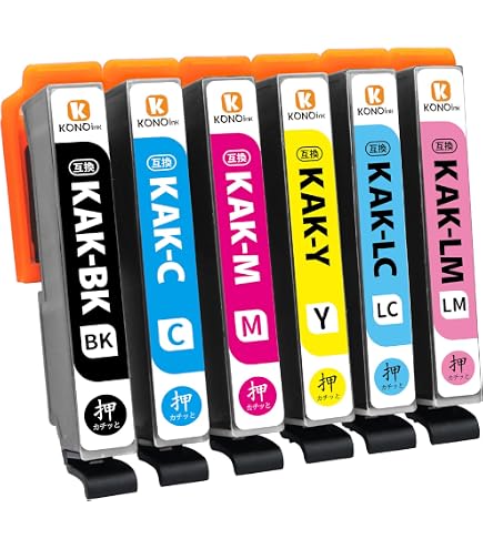 Amazon.co.jp: KAK-6CL エプソン 用 6色+BK2本 合計8本セット