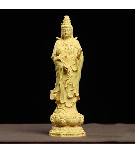 Amazon｜Suicazon [御金品] ツゲ 木彫り 阿弥陀三尊像29cm（ 観音菩薩