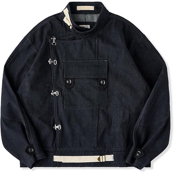 Amazon | [karaku] 裏和柄・沖浪裏 藍染コーデュロイフレンチ