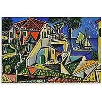 額装品/地中海の風景（パブロ ピカソ） 地中海の風景（パブロ ピカソ） 額装品 ウッドハイグレード