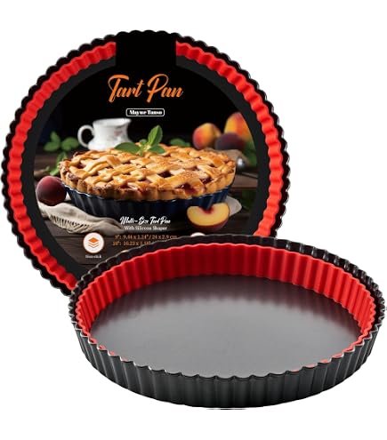 Non-Stick Mini Quiche & Tart Pan Set - 4 Loose Base Tins, 10cm, Perfect For Individual Bakes - View #9