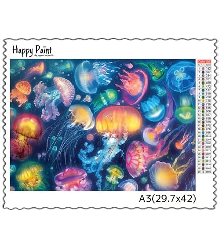 Amazon | 【AB＋FDビーズ入り】Happy Paint ダイヤモンドアート A3