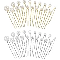 Amazon | パール 髪飾り Uピン 38本セット パール ヘアピン パールピン