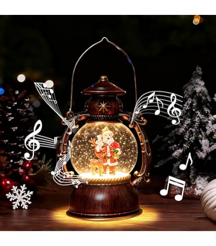 【新品⭐︎】オルゴール付きLEDライト　スノードーム ブラウン管テレビ Amazon.co.jp: ハルモニア HARMONIER オルゴール付きLEDライト スノー