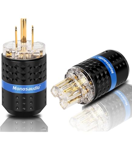 Amazon | Monosaudio オーディオ用電源プラグ 純銅 3ピン 電源コネクタ