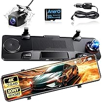 Amazon.co.jp: ドライブレコーダー ミラー型【4K超高精細・12インチIPS