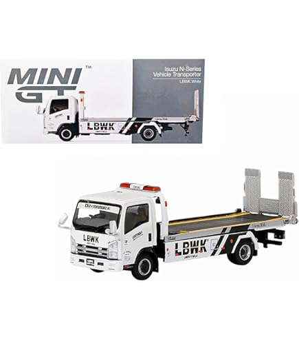 Amazon | MINI GT 1/64 Isuzu Nシリーズ (ELF) 車両積載車 LBWK