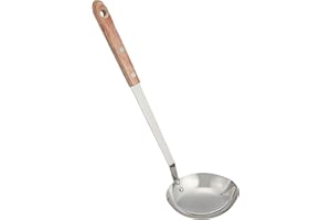 霜鳥製作所 パッカーウッド 口付 お玉 中 ステンレス 木柄 日本製