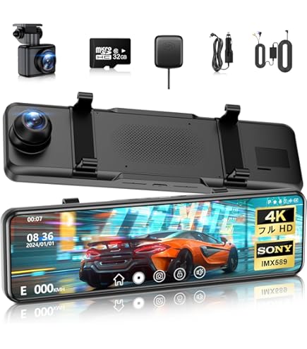 Amazon.co.jp: Changer ドライブレコーダー ミラー型 分離 【前方4K