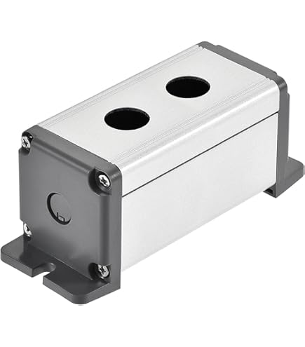 dustcell ピンバッジ 15個セット uxcell Push Button Switch Control Station Box 22mm 2 Button