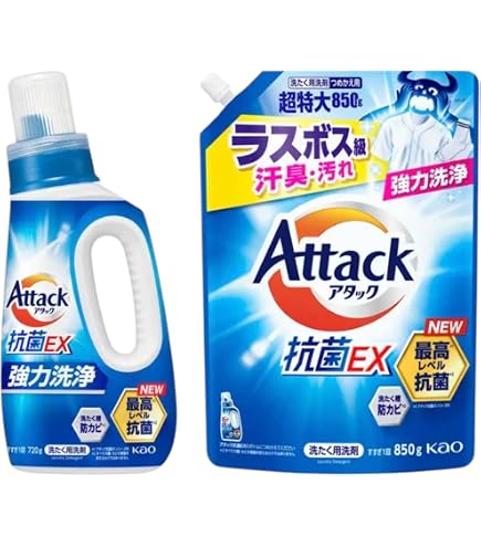 Amazon | アタック アタック抗菌EX 洗濯用洗剤 1個 (つめかえ用 メガ