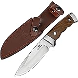 MOSSY OAK ナイフ アウトドアナイフ シースナイフ フルタング構造 全長225mm 天然ウッドハンドル 登山 キャンプ トレッキング 釣り 家庭用 DIY用 防災用 専用シース付き