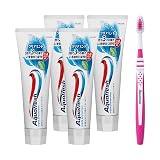 Aquafresh アクアフレッシュ クリアミント 歯磨き粉 140g 【医薬部外品】 4本+歯ブラシ付き ※色はお選び頂けません