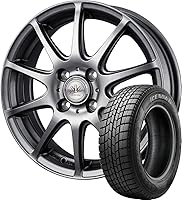 14インチ 1本セット (2018年製)スタッドレスタイヤ・ホイール GOODYEAR(グッドイヤー) アイスナビ 6 155/65R14 75Q + ロクサーニスポーツ RS-10 【軽自動車用】