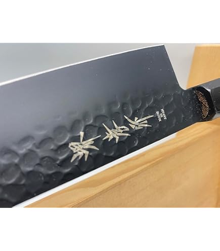 Amazon | 堺孝行 黒影 VG10槌目フッ素加工和式包丁 (和剣型三徳 160mm
