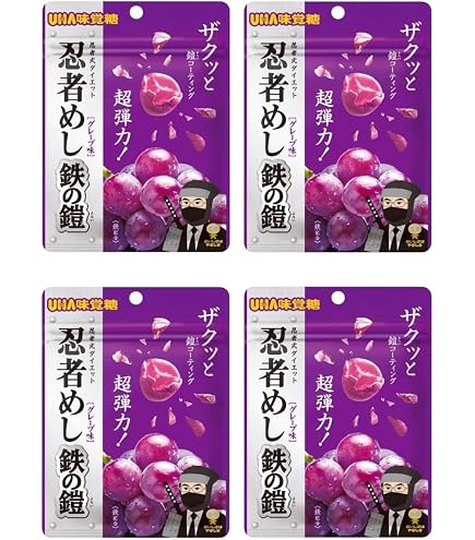 Amazon | 【まとめ買い4袋】忍者めし 鉄の鎧 グレープ味 40g×4袋