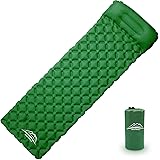 LEEPWEI エアーマット エアーベッド 2019最新版 枕付き 超軽量型 耐水加工 コンパクト 6cm厚さ 0.48kg 40Dナイロン TPU生地 防災用品 山登り テント泊 車中泊 寝袋マット アウトドア 花見 ピクニック キャンピングマット テントマット アウトドア マット収納袋付き