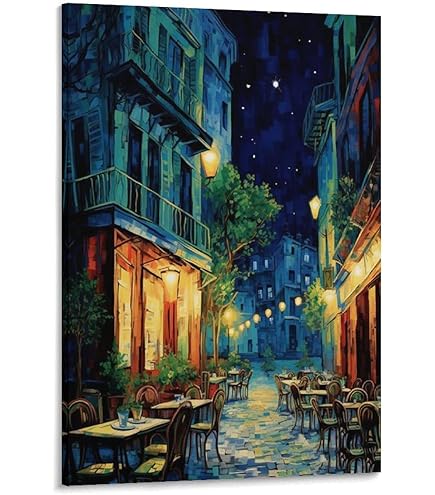 Amazon.co.jp: アペックス 絵画 ゴッホ『夜のカフェテラス』 46