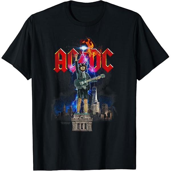 AC/DC オフィシャルTシャツ ラメ加工 アンガス ヤング AC/DC オフィシャルTシャツ ラメ加工 アンガス ヤング Amazon | 公式