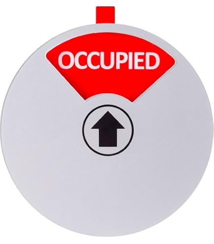 Muka 2Pcs Vacant Occupied Sign Plastic Double Sided Door Knob Hanger Sign For Hotel Office Conference Room Red/green
