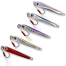 Amazon Wild Scene メタルジグ アジング セット 3 5g 3 5cm 5 5g 4 0cm ５個セット アシストフック 標準装備 ルアー ケース 付 Wild Scene ルアー