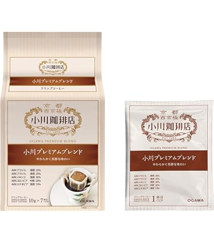 Amazon.co.jp: 小川珈琲店 コーヒーショップブレンド 粉 160g ×3個