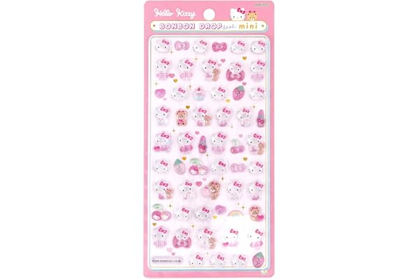 サンスター文具(Sun-Star Stationery) ハローキティ サンリオキャラクターズ グッズ ボンボンドロップシール ミニ ピンク S8815070