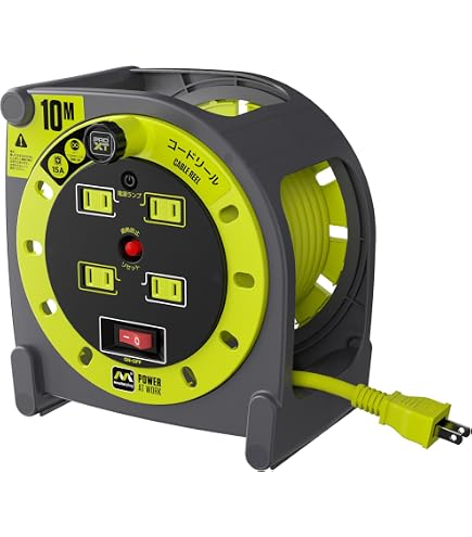 Amazon.co.jp: Masterplug 20m 防水コードリール 接地付き 防雨・防塵