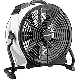 XPOWER FC-420 ホワイト18インチ内蔵密閉型モーター多機能プロフェッショナル空気循環ファン、フロアブロワー、軸流ファン