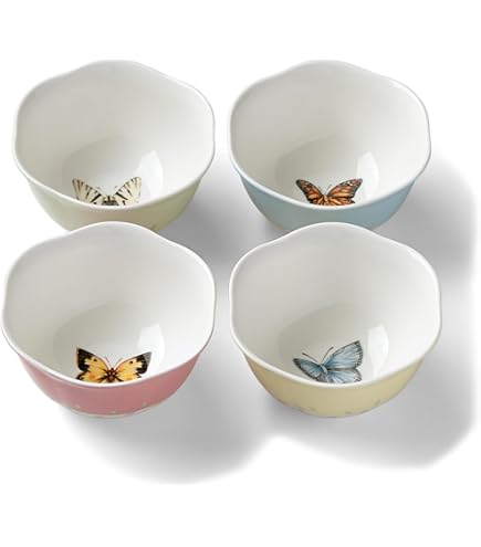 Amazon.co.jp: Lenox Butterfly Meadow 4ピース ラージ 多目的