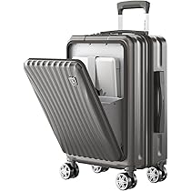 キャリーケース スーツケース 拡張機能 フロントオープン ダブルキャスター 旅行 Amazon | [New Trip] スーツケース 拡張機能付き フロント
