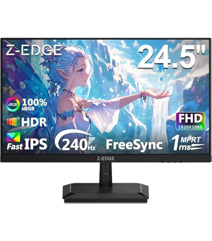 Amazon.co.jp: Z Z-Edge(ゼロエッジ) ゲーミングモニター 24.5型 240Hz