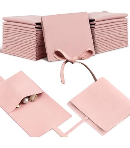 50 Pack Velvet Drawstring Pouches - Creamy White Jewelry Gift Bags For Travel & Party Favors