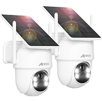 Amazon.co.jp: 2台セット 500万画素 ソーラー一体型 ANRAN 防犯カメラ