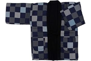 [KYOETSU] [キョウエツ] 半纏 リバーシブル フリース はんてん メンズ