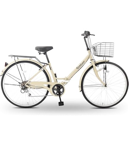 美品！thrift スリフト 折り畳み式中古自転車 ギア 鍵付 26インチ ホワイト THRIFT 折りたたみ自転車(自転車)の中古が安い！激安で譲ります・無料