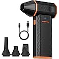 WOLFBOX Air Duster, Powerful Blower, 11,0000 RPM, Ultra High Speed, Maximum Wind Speed 15.7 ft (45 m/s) Quiet Design, Rechargeable, 5,000 mAh Large Capacity Battery (Up to 240 Minutes of Continuous