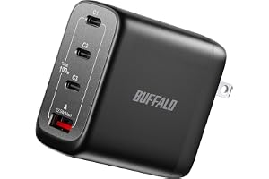 【Amazon.co.jp限定】 バッファロー 充電器 PD 100W USB C&A 4ポート 自動分配 瞬停抑制 BSACPD10005C4BK