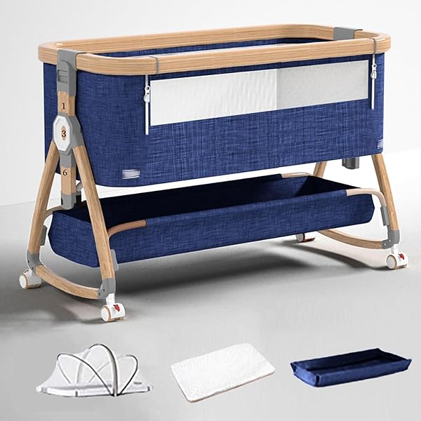 Amazon.co.jp: 2024新型 5IN1 ベビーベッド 折畳み可能 高さ6段調節  