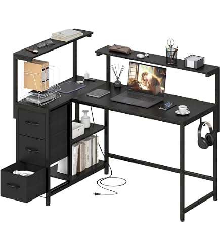 Amazon | デスク パソコンデスク 幅150cm 奥行60cm 左右入替可 木製