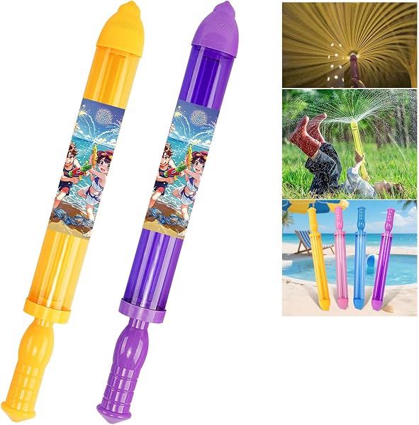 TattiOut Water Pistol Fireworks Flower Improved and Enlarged Version 330ml Big Hit on SNS Water Gun Water Cannon Water Flower Water Play Toy Beach Bath Pool Children Kids Plaything Piston Type - 1