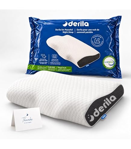 Amazon｜【2点セット】Derila Ergo デリラエルゴ 頚椎サポート枕＋専用
