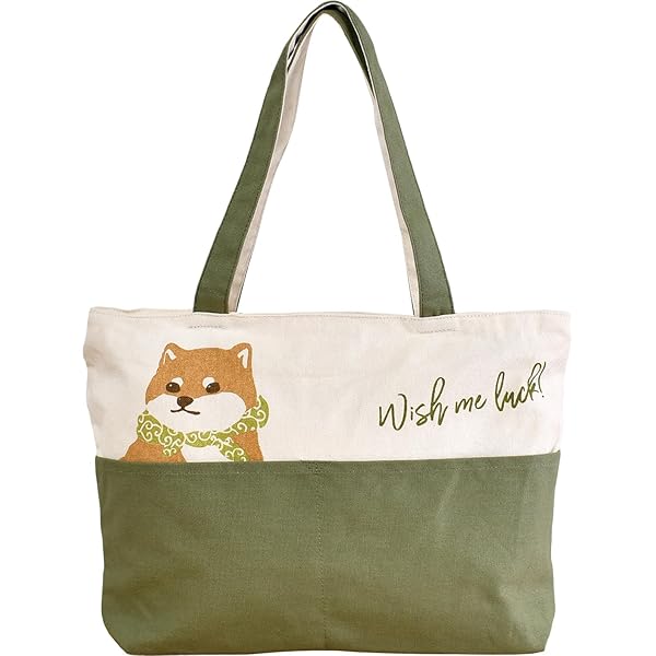 Amazon | [Mintinn] 帆布 横型 トートバッグ ポケット付き