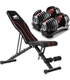 Amazon | Taimonik トレーニングベンチ＋可変式 セット商品 ダンベル