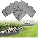 uyoyous Flower Bed Fence, Garden Fence, Soil Stopper, Flower Bed Dividers, Set of 30, Brick Stone Tone, Garden Edge, Lawnroot
